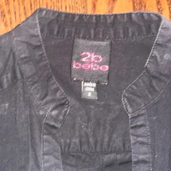 Bebe Black Ruffled Collar Top - Picture 3 of 5